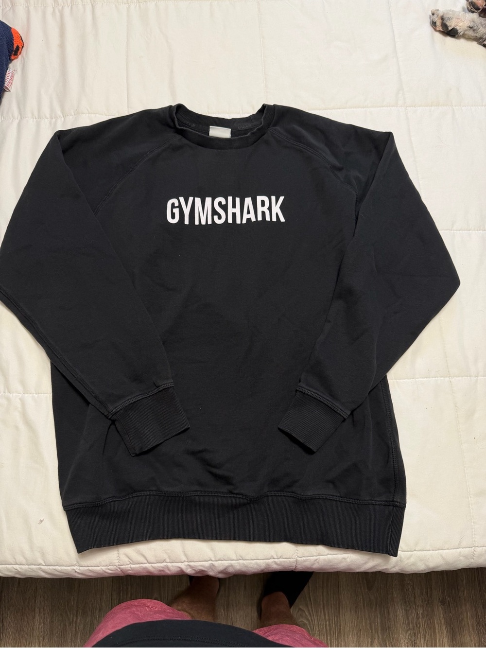Gymshark Black Crewneck with White Logo